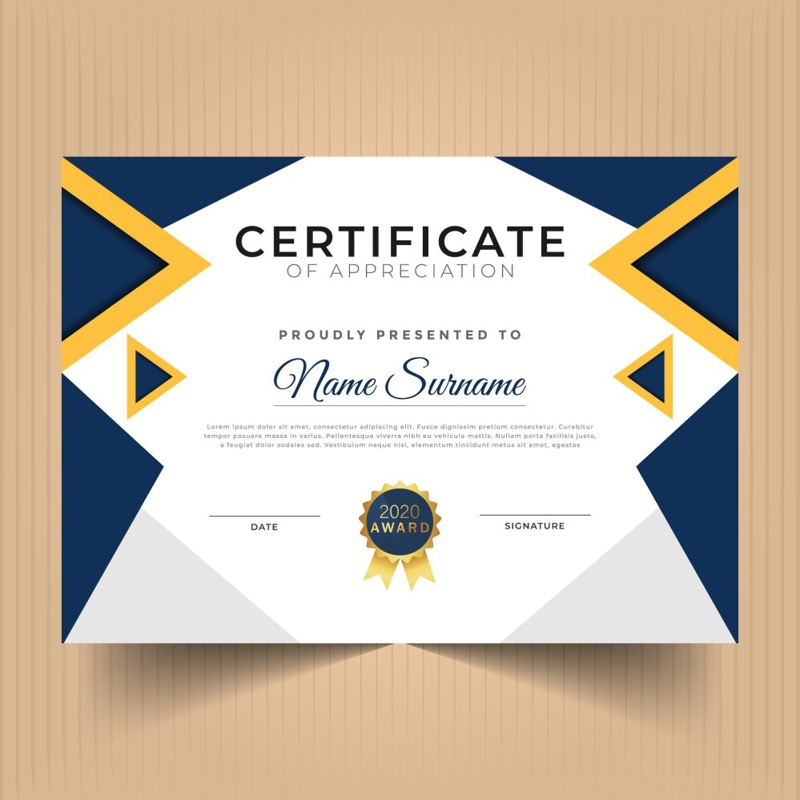 فایل الگوی گواهی جایزه مدرن - Modern Award Certificate Template
