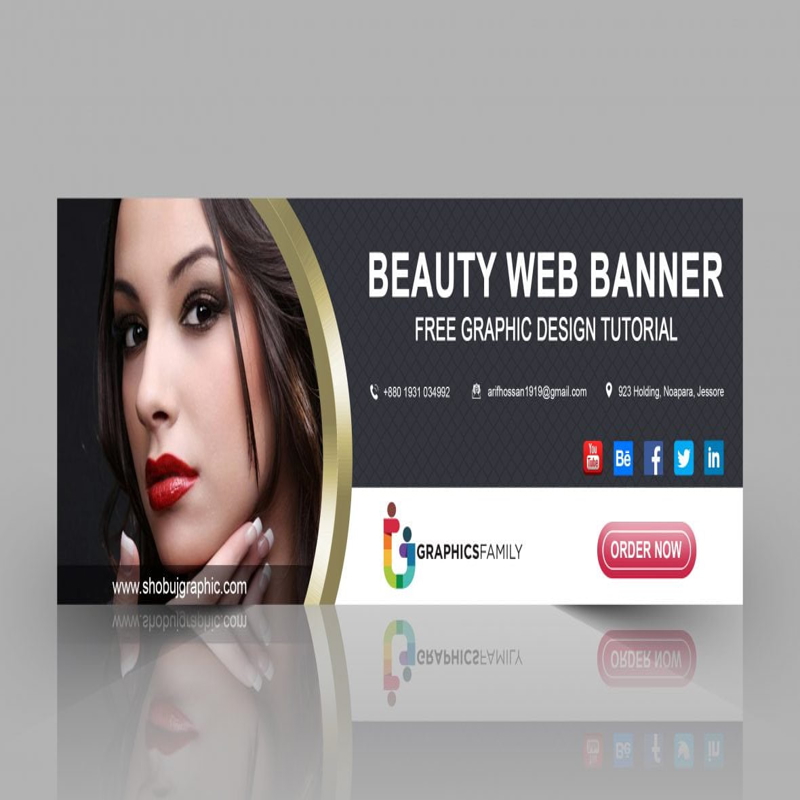 فایل الگوی بنر وب زیبایی مدرن - Modern Beauty Web Banner Template