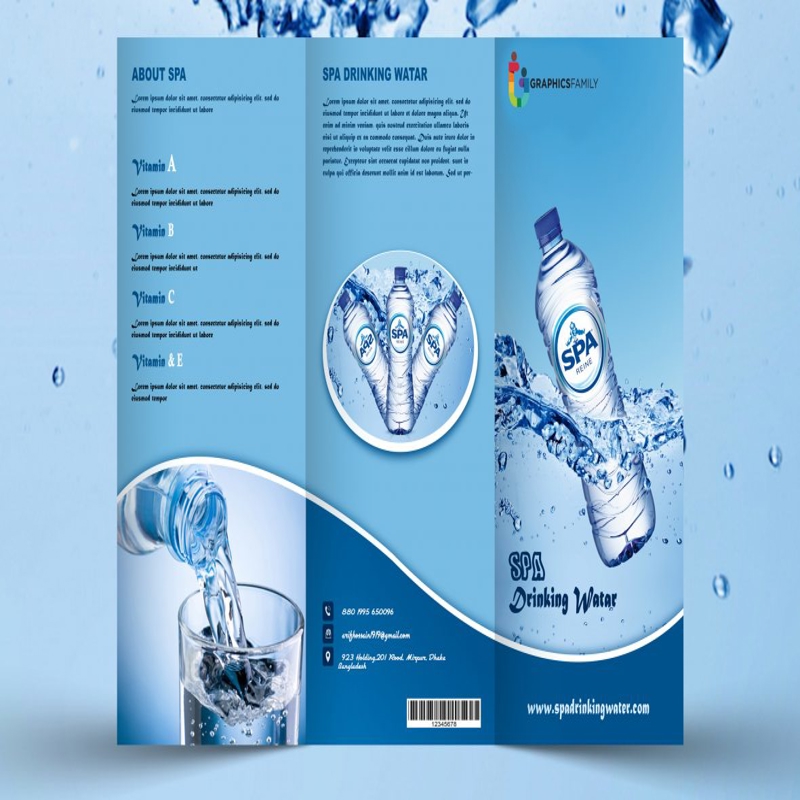 فایل بروشور سه لت مدرن تجاری با طرح الگو - Modern Business Tri-fold Brochure Design Template