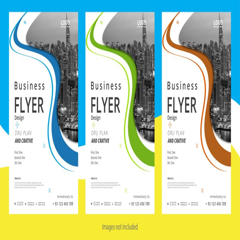 فایل طراحی بروشور مدرن شرکت - Modern Company Flyer Design
