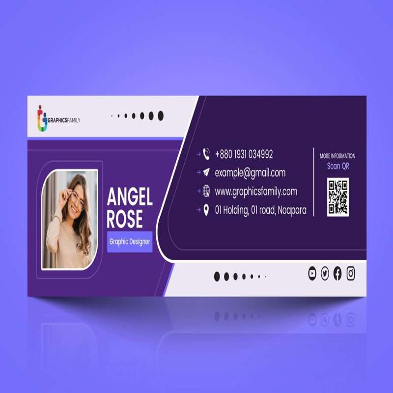 فایل الگوی طراحی امضای ایمیل مدرن - Modern Email Signature Design Template