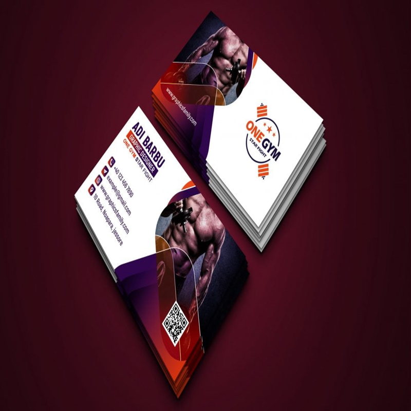 فایل مربی شخصی تناسب اندام مدرن با طراحی کارت ویزیت عکس - Modern Fitness Personal Trainer with Photo Business Card Design