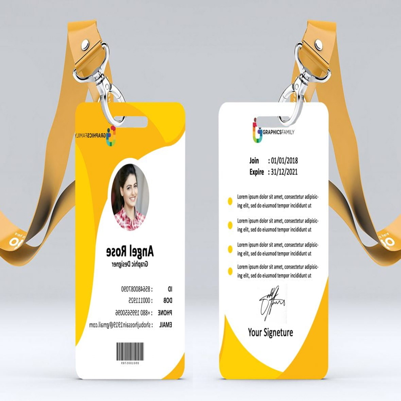 فایل طراحی کارت شناسایی مدرن با سبک انتزاعی - Modern Identity Card Design with Abstract Style