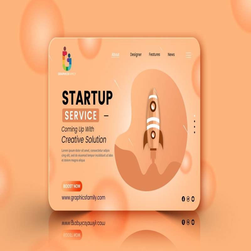 فایل الگوی طراحی صفحه فرود مدرن - Modern Landing Page Design Template