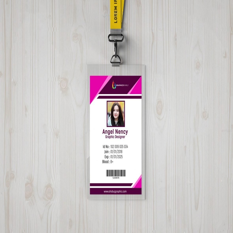 فایل طرح لایه باز کارت شناسایی مدرن اداری PSD - Modern Office Id Card Design PSD Template