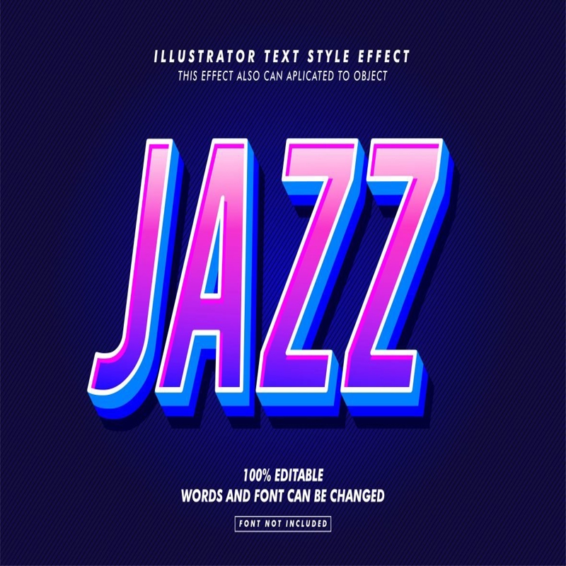 فایل افکت متن گرادیان بنفش مدرن - Modern Purple Gradient Text Effect