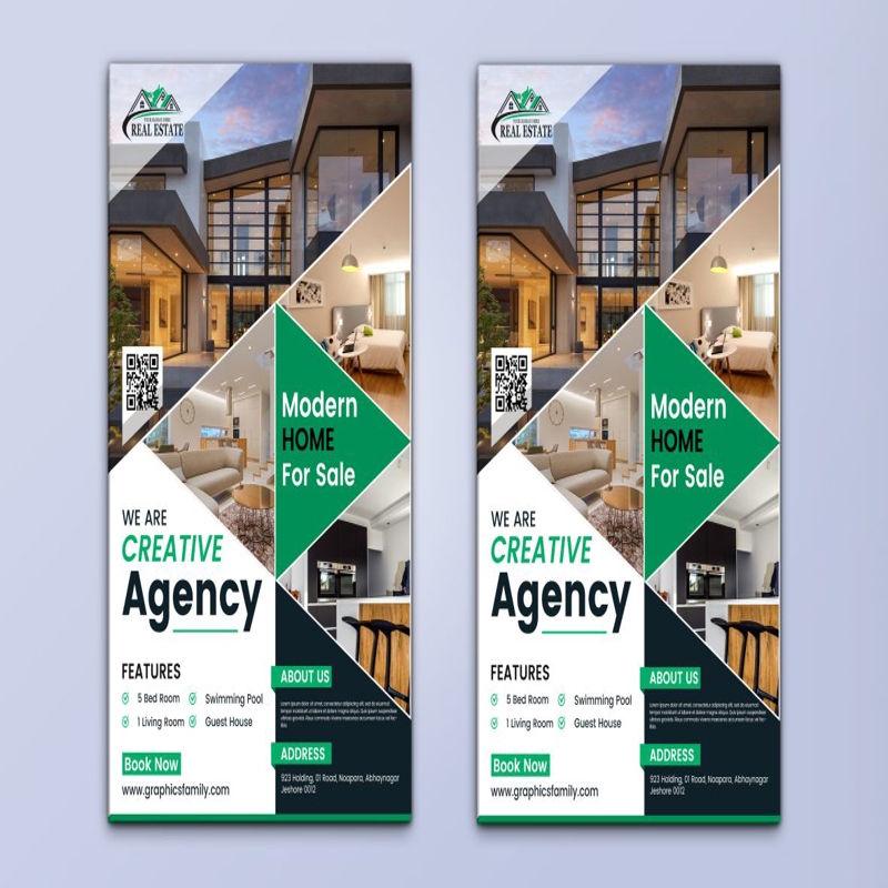 فایل طراحی بروشور املاک و مستغلات مدرن - Modern Real Estate Flyer Design