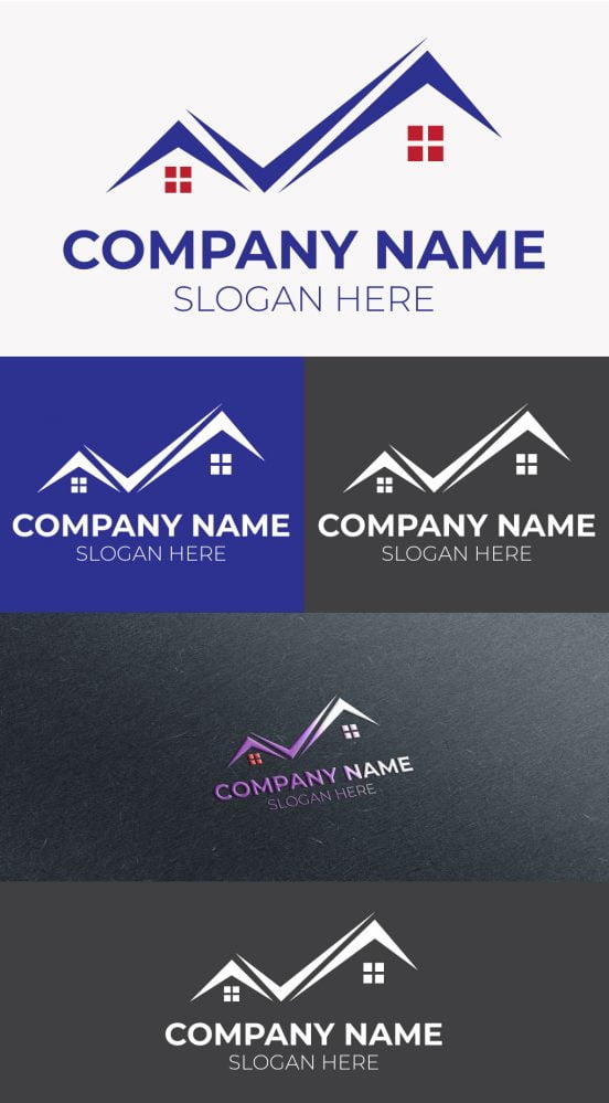 فایل الگوی طراحی لوگو املاک و مستغلات مدرن - Modern Real Estate Logo design Template