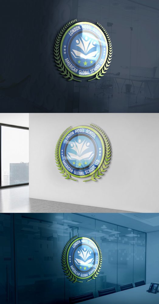 فایل قالب PSD طراحی لوگوی مدرسه مدرن - Modern School Logo Design PSD Template