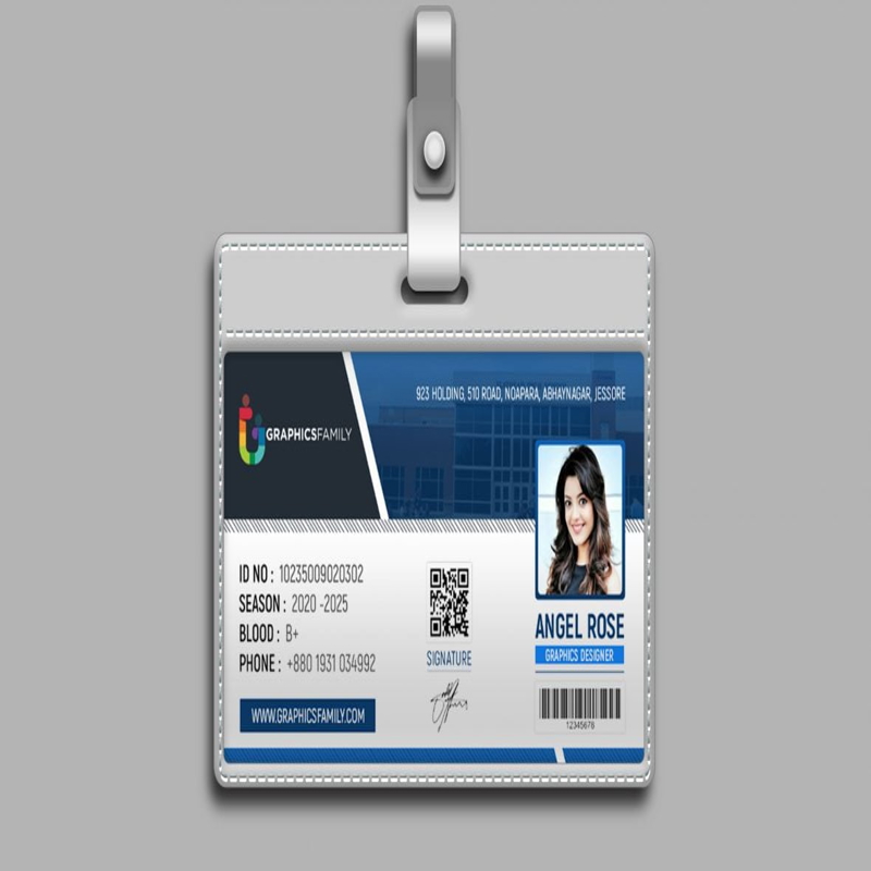 فایل الگوی طراحی کارت شناسایی دانشجویی مدرن - Modern Student Id Card Design Template