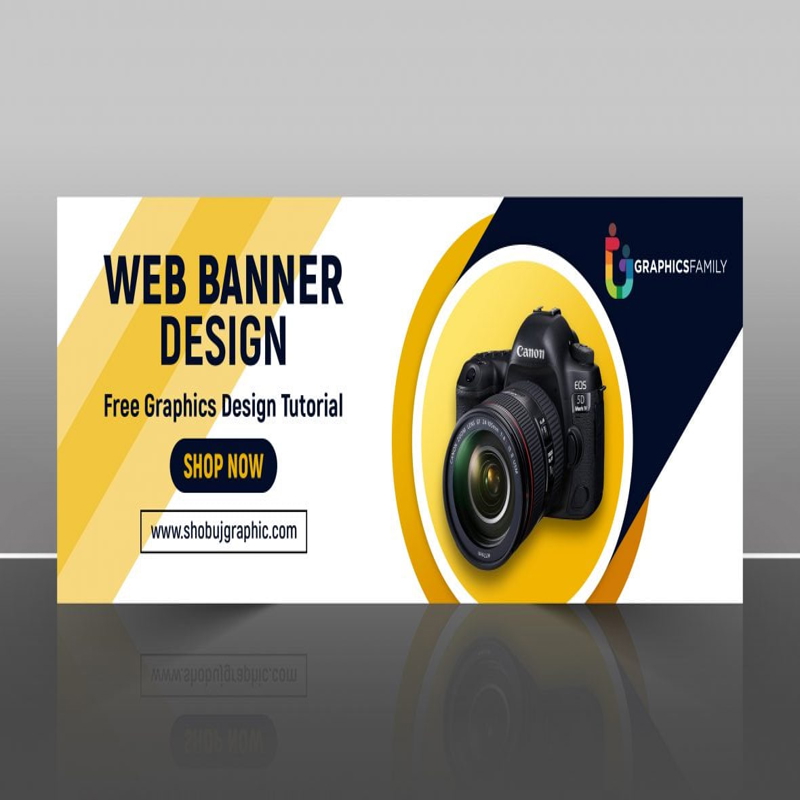 فایل قالب بنر وب مدرن برای عکاسی psd - Modern Web Banner For Photography psd template