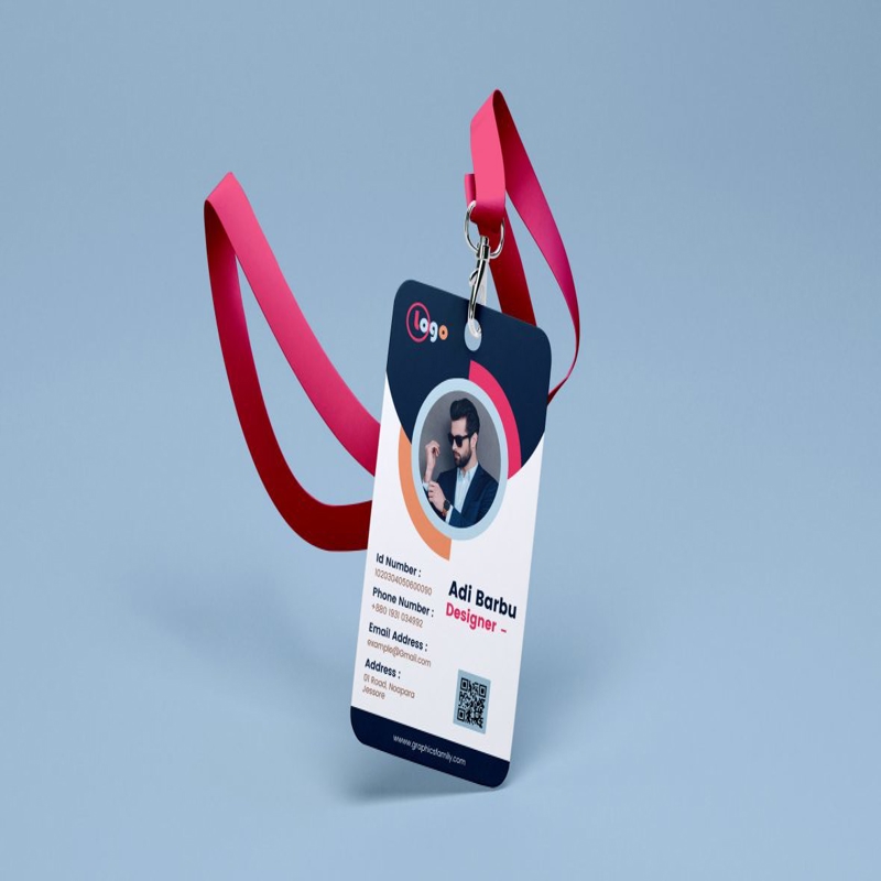 فایل طراحی کارت شناسایی کارمند مدرن سفید - Modern White Employee Id Card Design