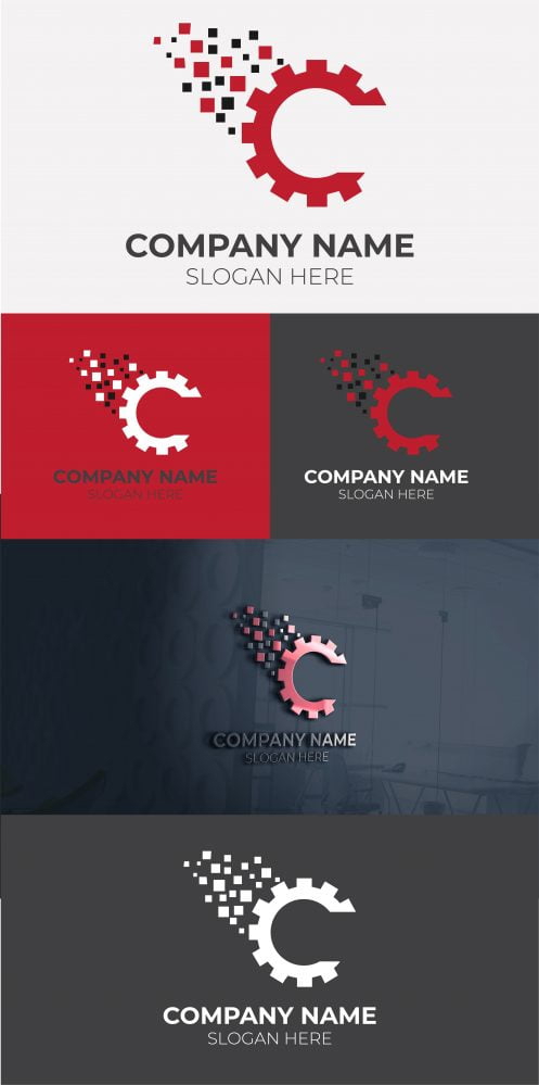 فایل قالب لوگوی تعمیرگاه موتور - Motor Repair Logo Template