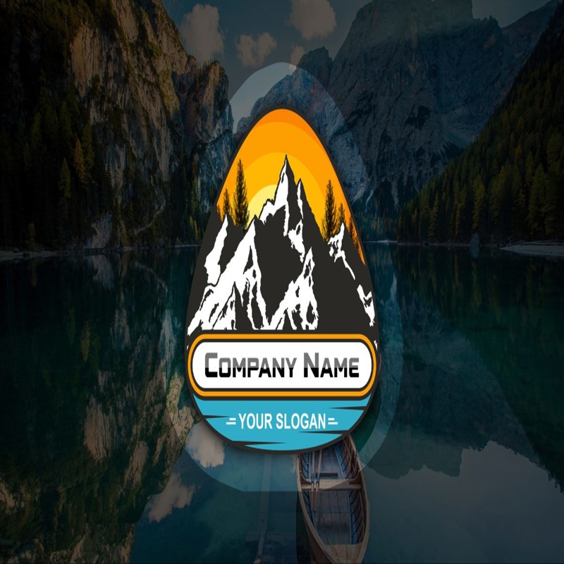 فایل طراحی لوگو کوهستان - Mountain Badge Logo Design
