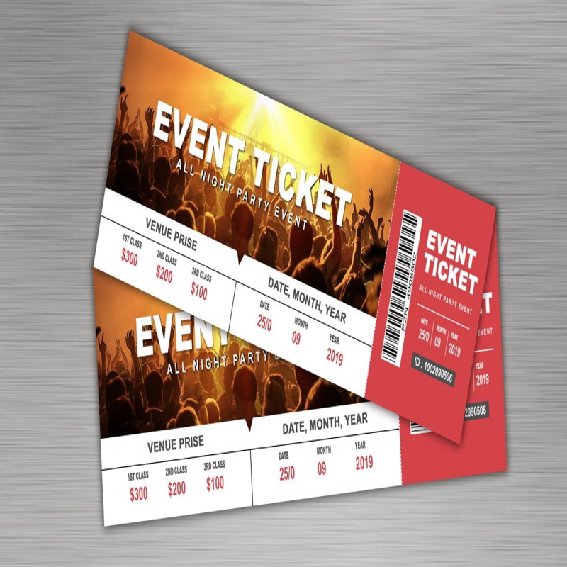 فایل الگوی طراحی بلیط رویداد مهمانی دی جی موزیکال - Musical DJ Party event ticket design template