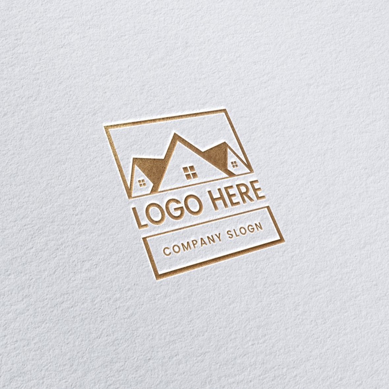 فایل موکاپ لوگو کاغذ سفید طبیعی - Natural White Paper Logo Mockup