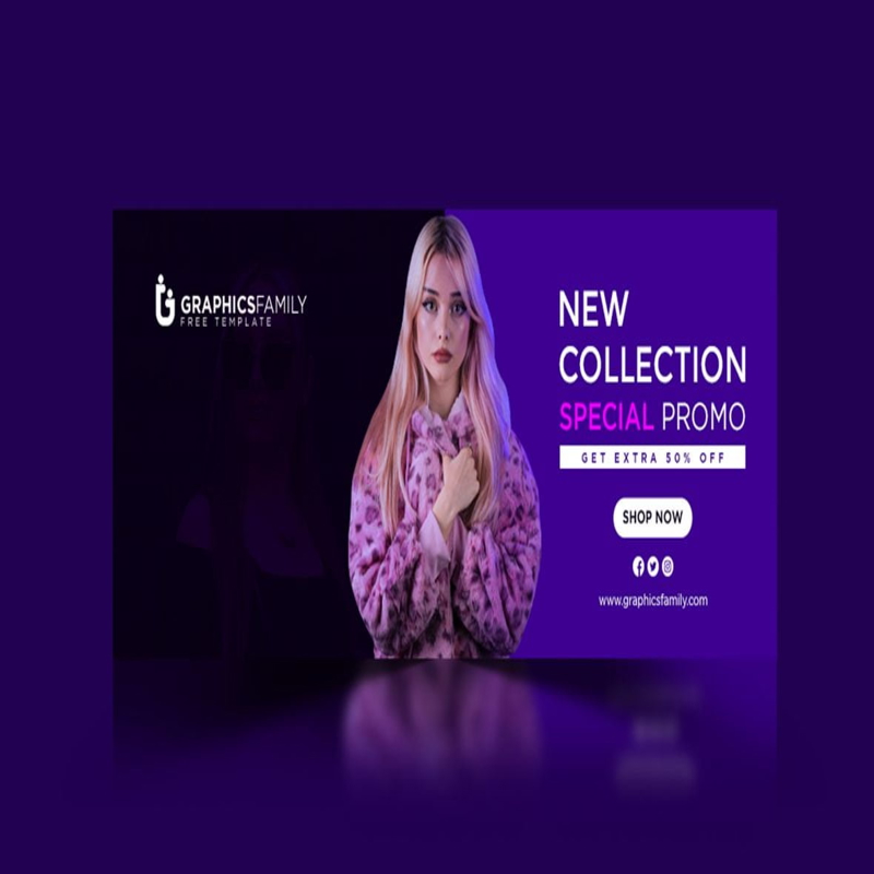 فایل قالب بنر تبلیغاتی ویژه مجموعه جدید - New Collection Special Promotional Banner Template