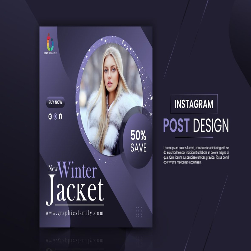 فایل طراحی پست شبکه‌های اجتماعی با طرح تخفیف ویژه جدید - New Promotion Sale Social Media Post Design