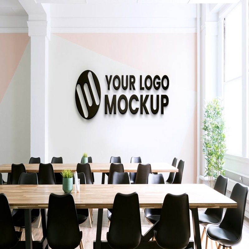 فایل موکاپ لوگو پس زمینه اداری - Office Background Logo Mockup
