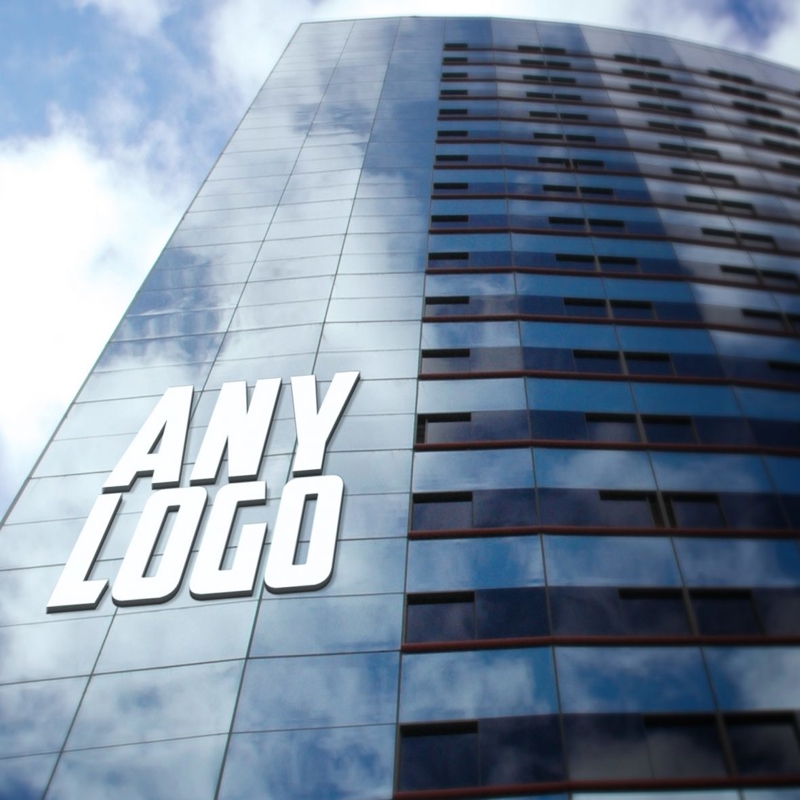 فایل موکاپ لوگو ساختمان اداری - Office Building Logo MockUp