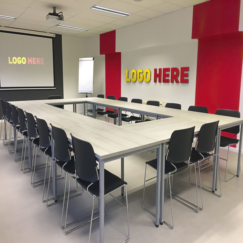 فایل موکاپ لوگو اتاق جلسات اداری - Office Meeting Room Logo Mockup