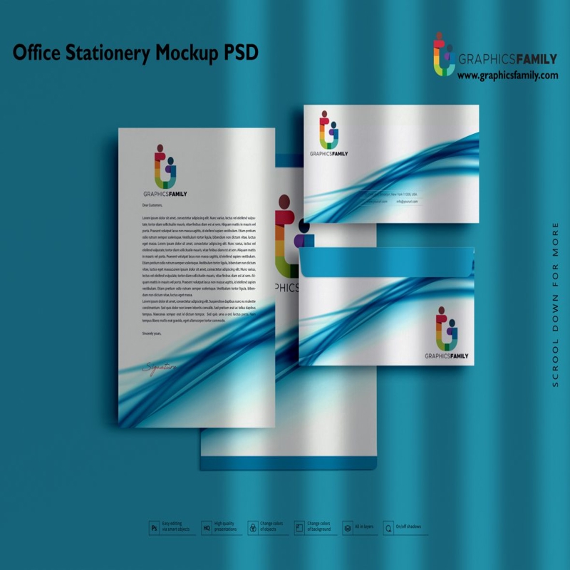 فایل موکاپ لوازم التحریر اداری PSD - Office Stationery Mockup PSD