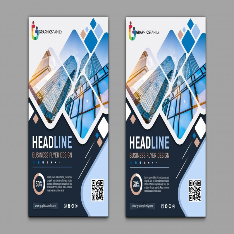 فایل طرح لایه باز تراکت تجاری رسمی PSD - Official Business Flyer Design PSD