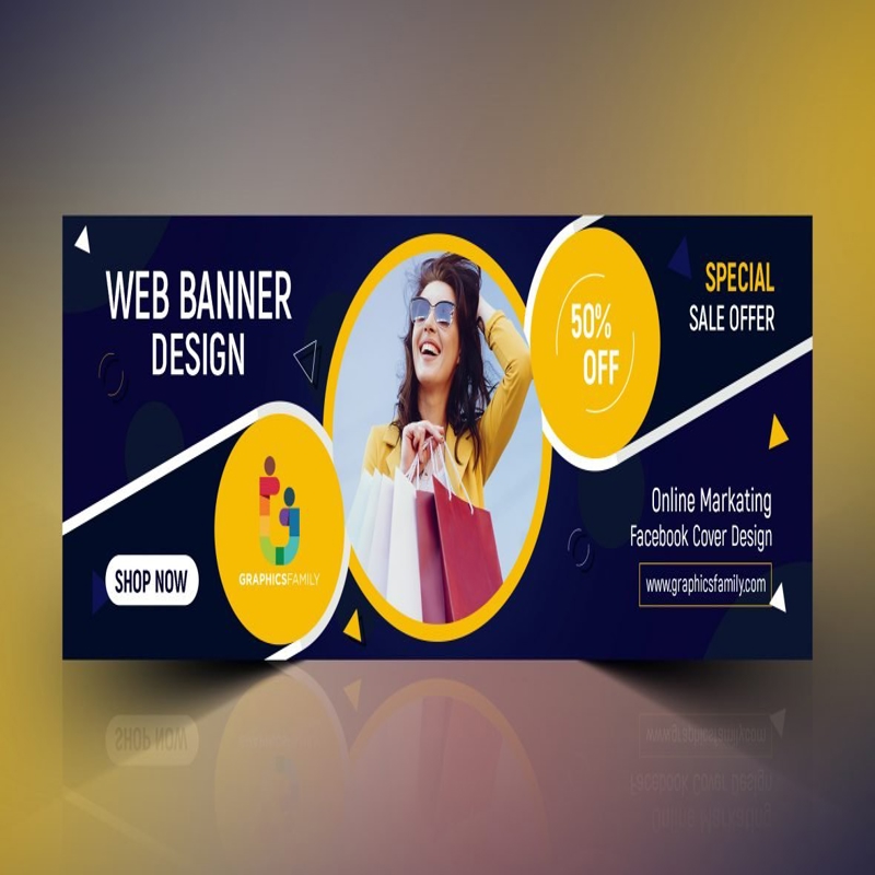 فایل طراحی کاور فیسبوک برای بازاریابی آنلاین - Online Marketing Facebook Cover Design