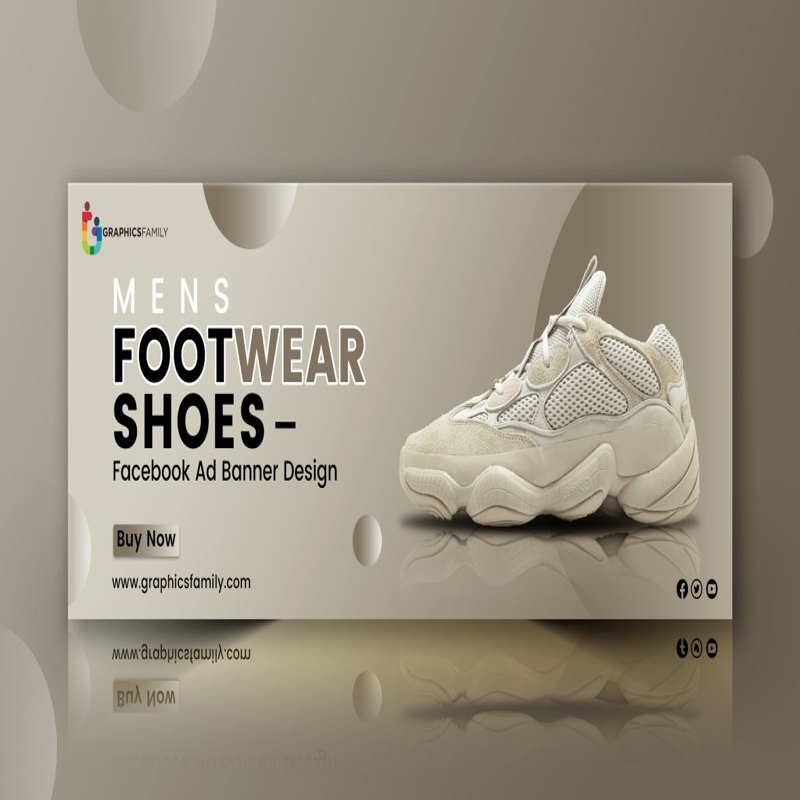 فایل طراحی کاور فیسبوک فروشگاه آنلاین کفش - Online shoes store Facebook cover design
