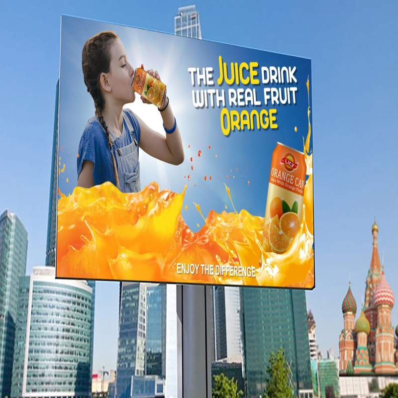 فایل الگوی بیلبورد تبلیغاتی آب پرتقال - Orange Juice Advertising Billboard Template