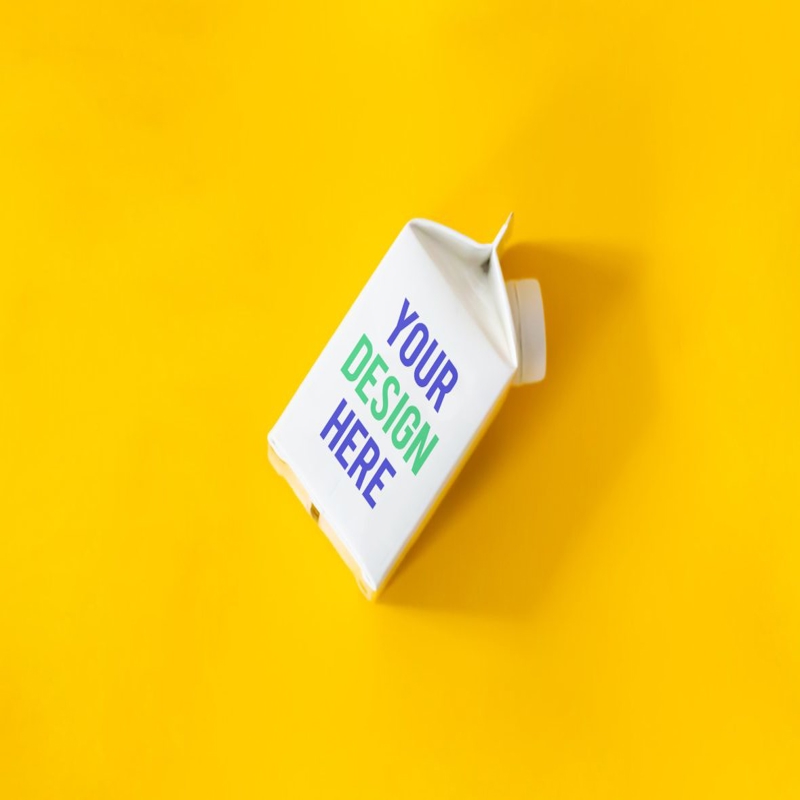 فایل ماکت بطری شیر ارگانیک - Organic Milk Bottle Mockup