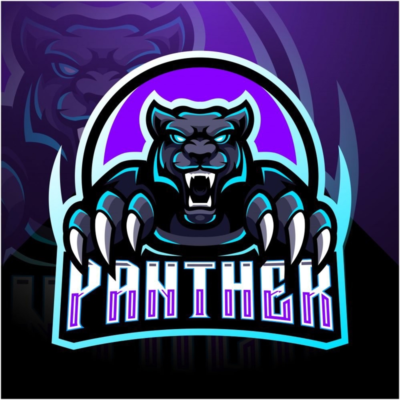 فایل لوگو پلنگ طلسم - Panther Mascot Logo