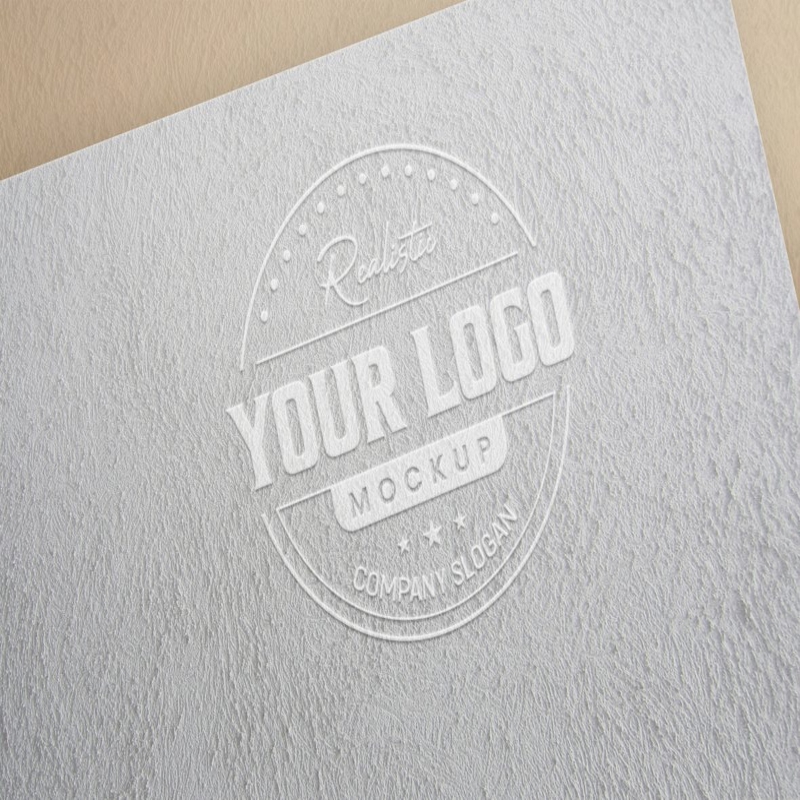 فایل موکاپ لوگو نسخه کاغذی - Paper Edition Logo Mockup