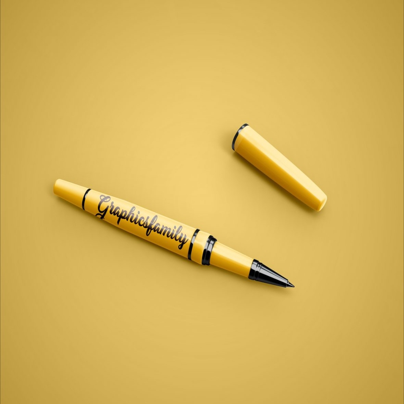 فایل ماکت فتوشاپ قلم - Pen Photoshop Mockup