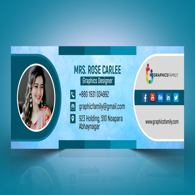 فایل قالب PSD طراحی امضای ایمیل شخصی - Personal Email Signature Design Psd Template