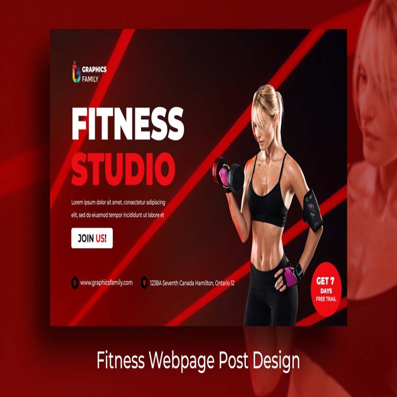 فایل طراحی بنر مربی شخصی و تناسب اندام - Personal Trainer & Fitness Banner Template Design