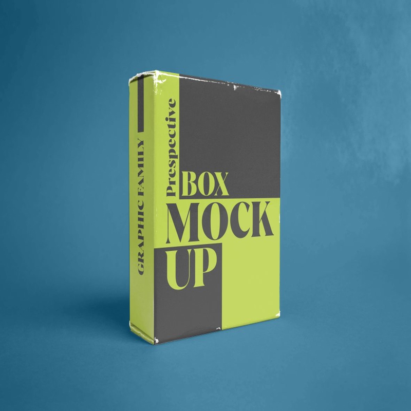 فایل ماکت جعبه واقعی پرسپکتیو - Perspective Real Box Mockup Mockup