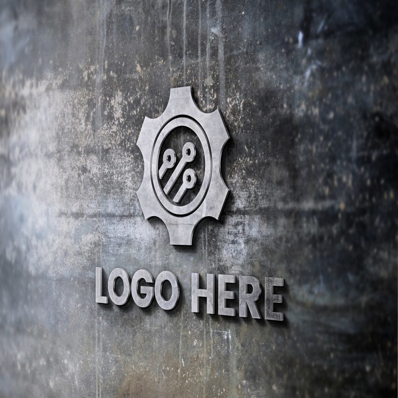 فایل موکاپ لوگو و تابلو سه بعدی واقع گرایانه - Photorealistic 3D logo and sign mockup