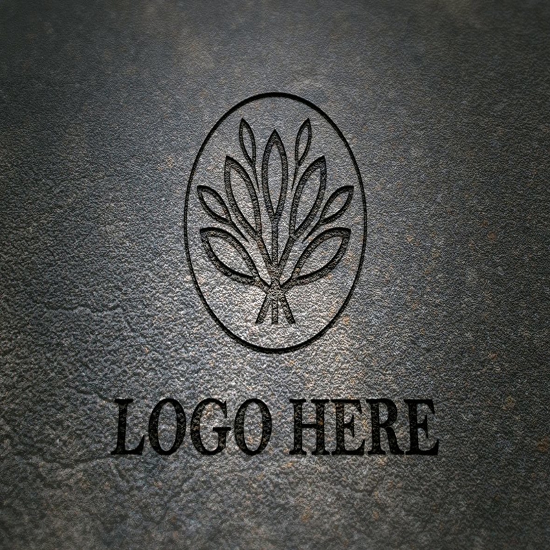 فایل موکاپ لوگو سه بعدی برش لیزری صاف و واقع‌گرایانه - Photorealistic Smooth Laser Cut 3D Logo Mockup