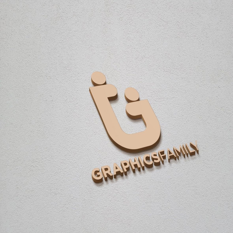 فایل موکاپ لوگوی طلایی سه بعدی فتوشاپ - Photoshop 3D Golden Logo Mockup