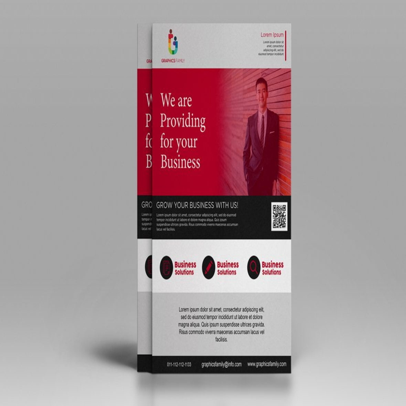 فایل بروشور تجاری انتزاعی فتوشاپ با قالب عکس - Photoshop Abstract Business Flyer with Photo Template