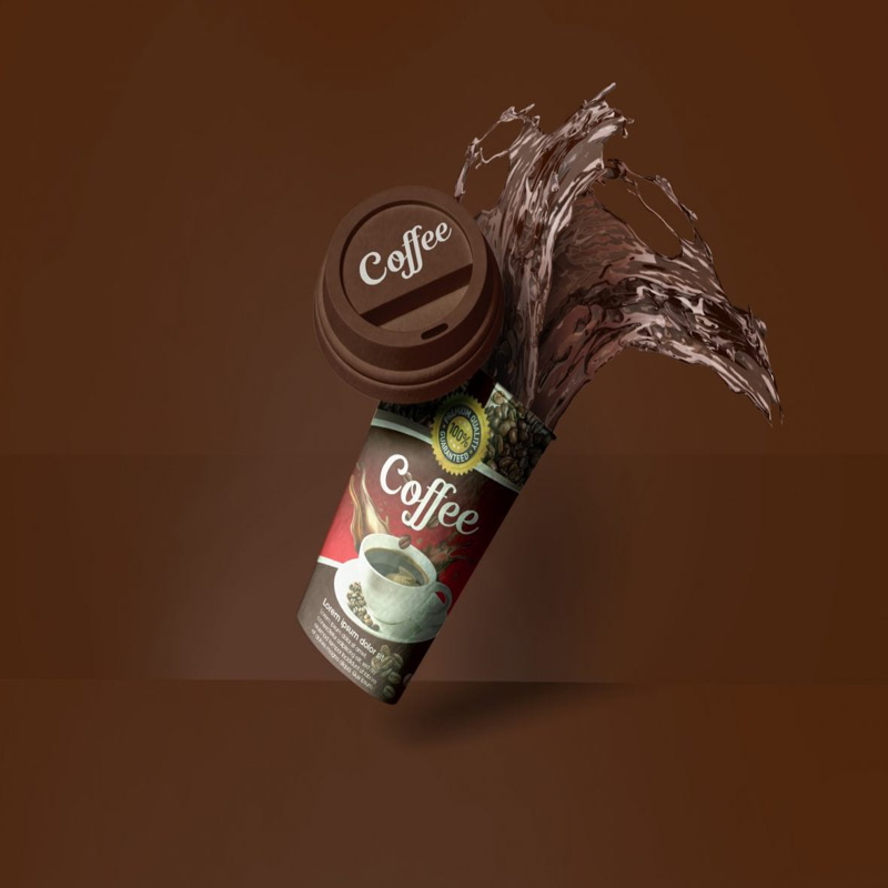 فایل ماک‌آپ فنجان کاغذی قهوه فتوشاپ - Photoshop Coffee Paper Cup Mockup