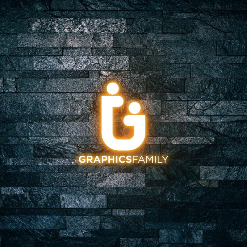 فایل موکاپ لوگو با افکت متن نوری فتوشاپ - Photoshop Light Text Effect Logo Mockup