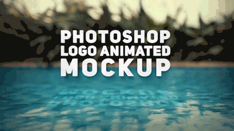 فایل موکاپ لوگو متحرک فتوشاپ - Photoshop Logo Animated Mockup
