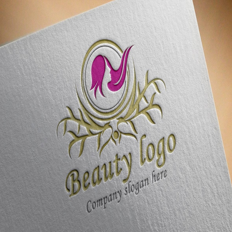فایل قالب فتوشاپ لوگوی زیبایی لوکس - Photoshop Luxury Beauty Logo Template