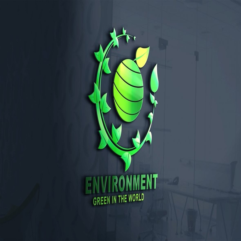 فایل طراحی لوگو با فتوشاپ، طبیعت و محیط زیست - Photoshop Nature and Environment Logo Design
