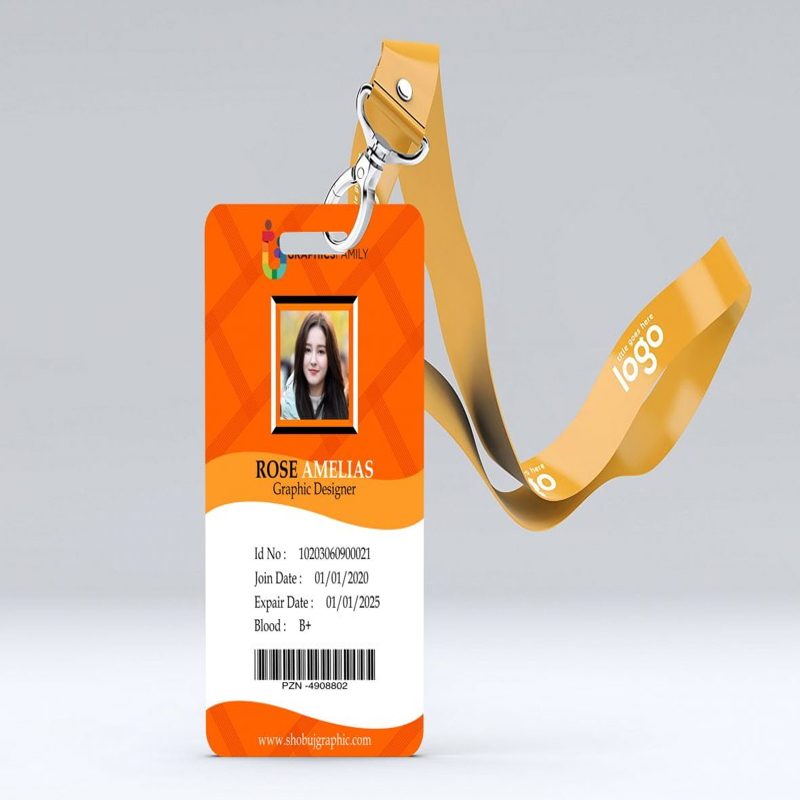 فایل الگوی طراحی کارت شناسایی بازاریابی آنلاین فتوشاپ - Photoshop Online Marketing Id Card Design Template