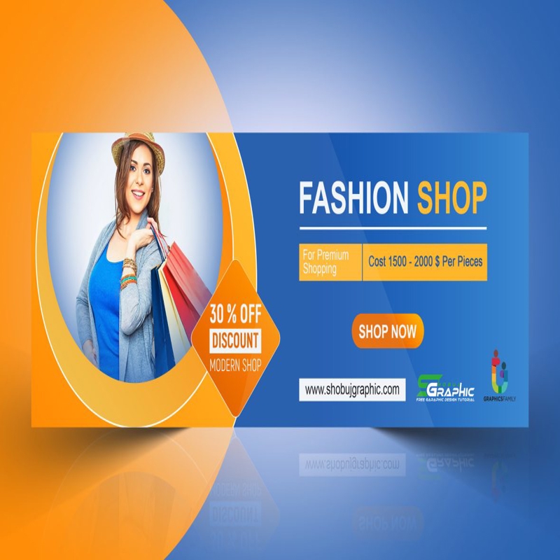 فایل بنر تبلیغاتی خرید آنلاین فتوشاپ - Photoshop Online Shopping Ad Banner