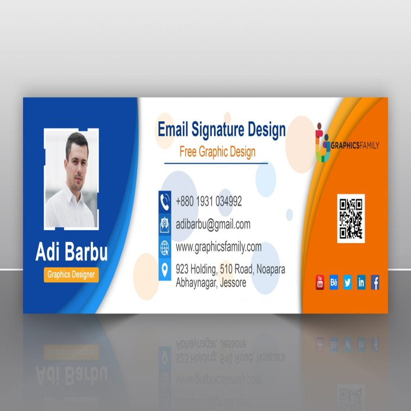 فایل طراحی امضای ایمیل حرفه ای فتوشاپ - Photoshop Professional Email Signature Design