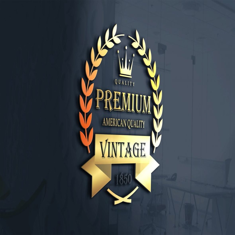فایل قالب لوگوی قدیمی فتوشاپ - Photoshop Vintage Logo Template